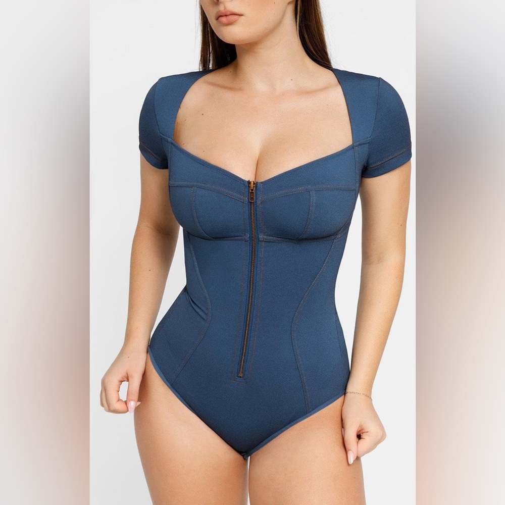 Popilush denim bodysuit